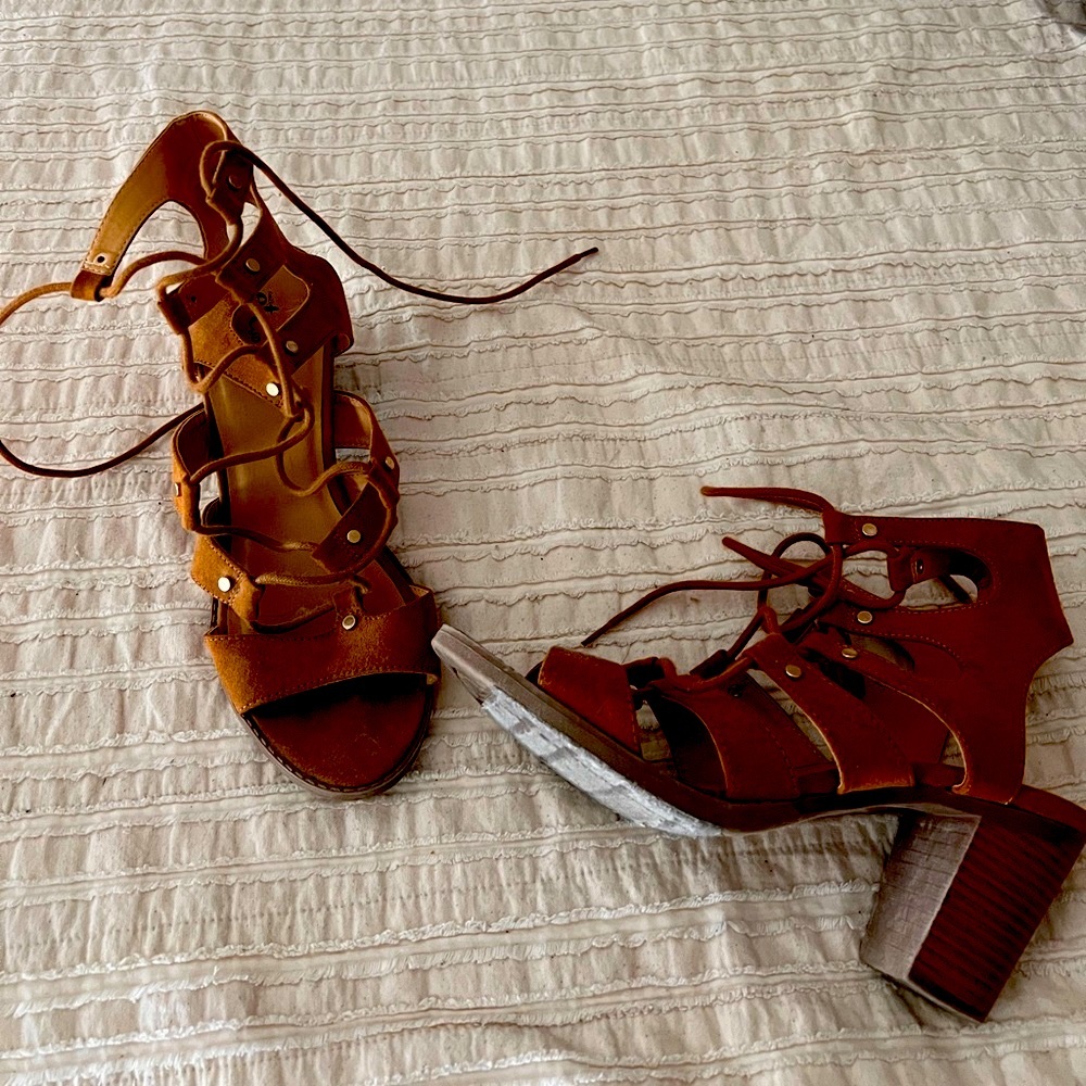 brown heels